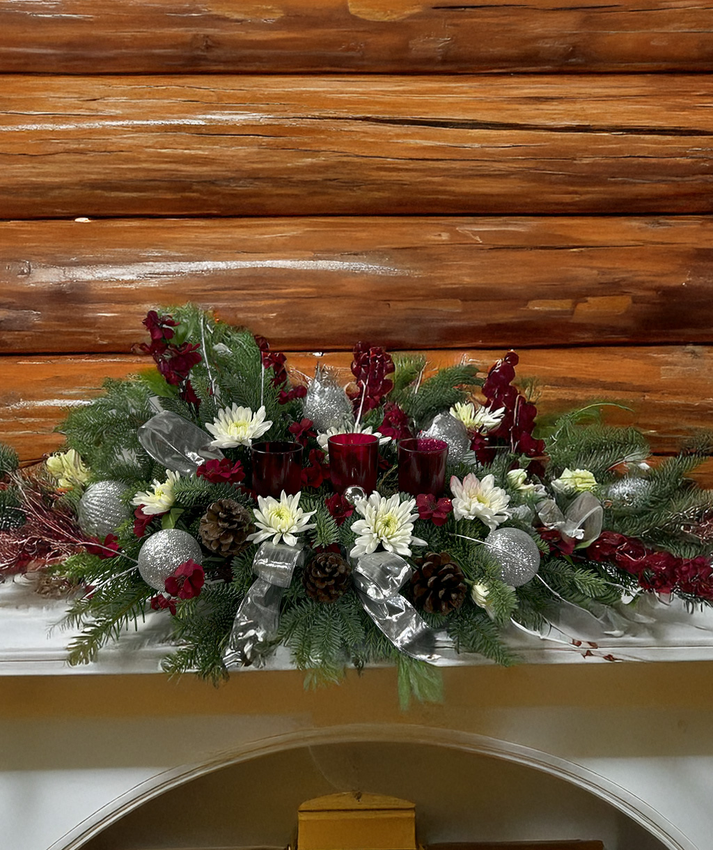 Mantle Majesty Christmas Arrangement